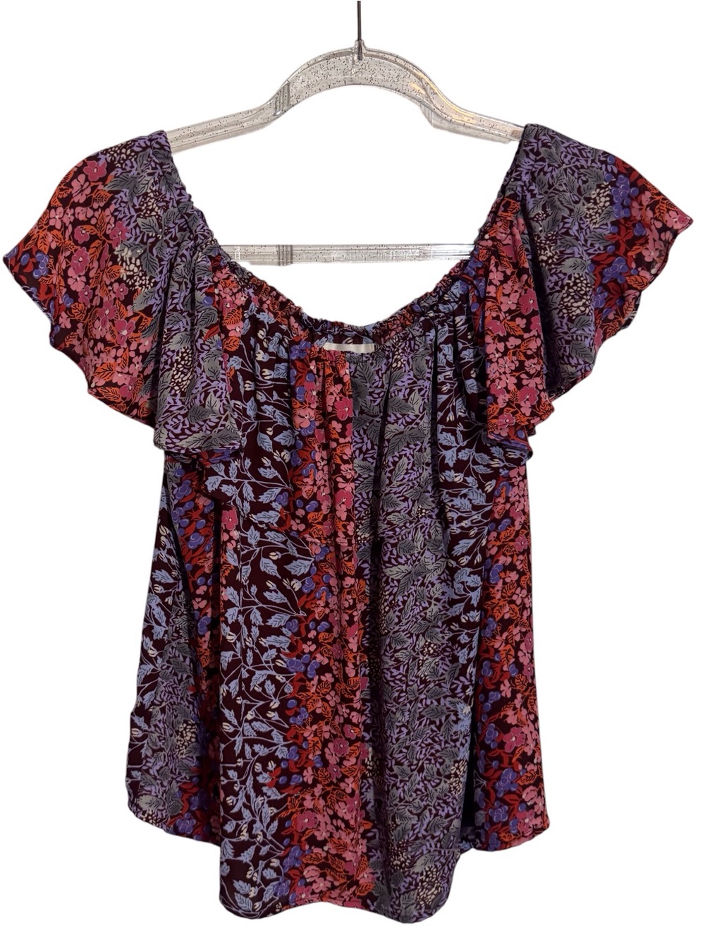 Maeve Anthro Size Small Multicolor Vallita Top Off The Shoulder Blouse Boho